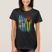 Guatemala Flag Guyana Grown Country Flags Stripes T-Shirt (Vorderseite)
