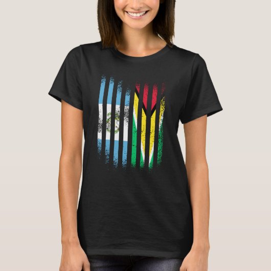 Guatemala Flag Guyana Grown Country Flags Stripes T-Shirt (Vorderseite)