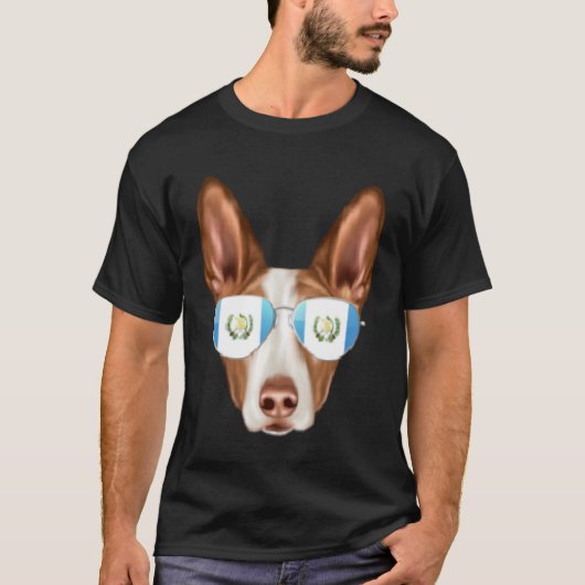 Guatemala Flag Ibizan Hound Dog Guatemala Pocket T-Shirt (Vorderseite)