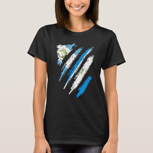 Guatemala Flag Nicaragua Grown Patriot Country Str T-Shirt (Vorderseite)
