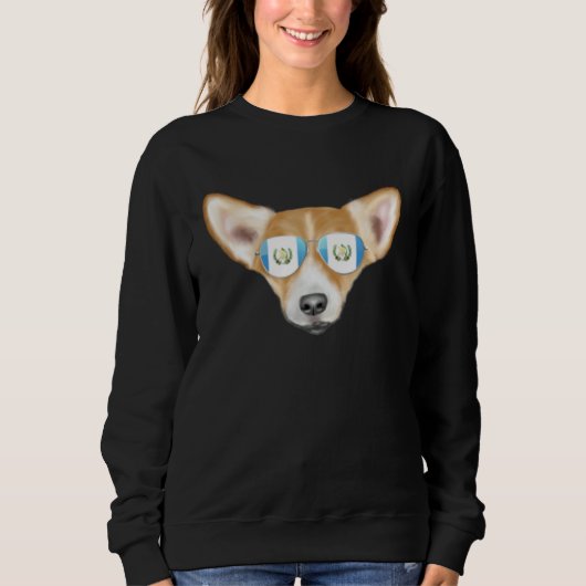 Guatemala Flag Pembroke Welsh Corgi Dog Guatemala  Sweatshirt (Vorderseite)