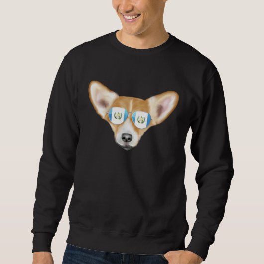 Guatemala Flag Pembroke Welsh Corgi Dog Guatemala  Sweatshirt (Vorderseite)