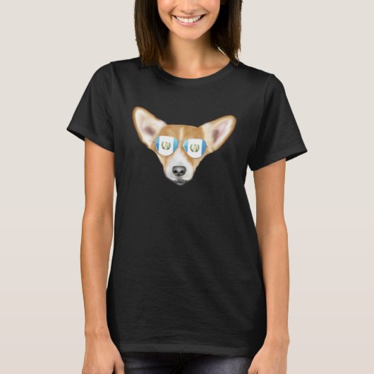 Guatemala Flag Pembroke Welsh Corgi Dog Guatemala  T-Shirt (Vorderseite)
