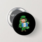 Guatemala Flag St Patricks Day Leprec Button (Vorne & Hinten)