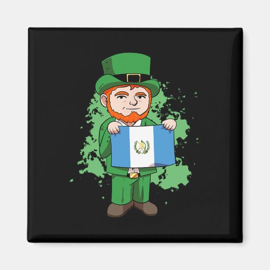 Guatemala Flag St Patricks Day Leprec Magnet (Vorne)