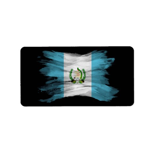 Guatemala-Flagge Adressaufkleber (Vorne)
