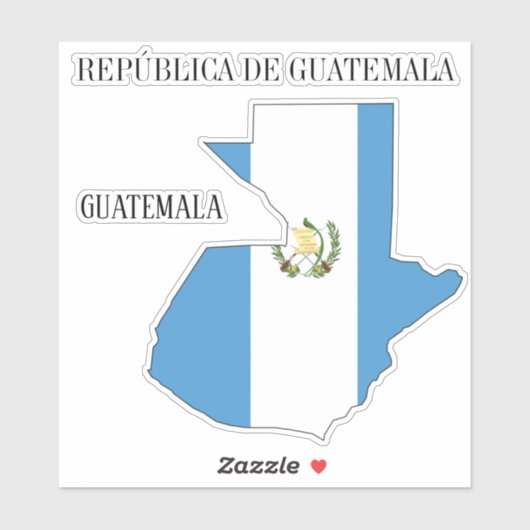 Guatemala Flagge Charming Patriotische Karte Aufkleber (Blatt)