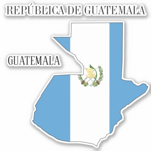 Guatemala Flagge Charming Patriotische Karte Aufkleber (Vorderseite)