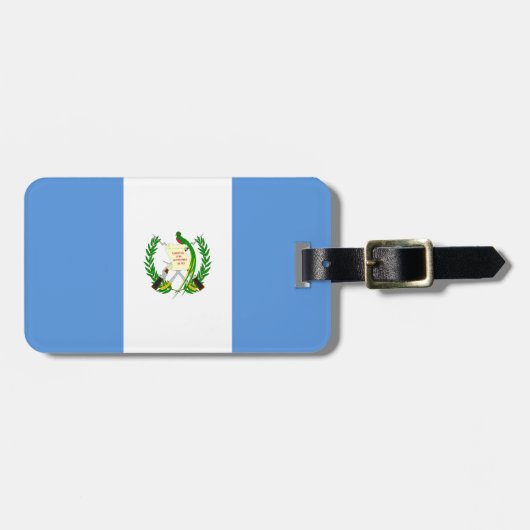 Guatemala-Flagge Gepäckanhänger (Vorderseite horizontal)