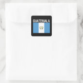 Guatemala, Flagge Guatemalas Quadratischer Aufkleber (Tasche)
