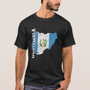 Guatemala-Flagge Karte guatemaltekische Wurzeln gu T-Shirt