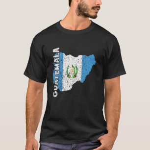 Guatemala-Flagge Karte guatemaltekische Wurzeln gu T-Shirt