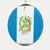 Guatemala-Flagge Keramik Ornament (Links)