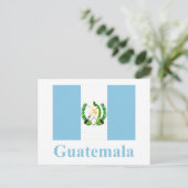 Guatemala-Flagge mit Namen Postkarte (Stehend Vorderseite)