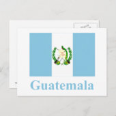 Guatemala-Flagge mit Namen Postkarte (Vorne/Hinten)