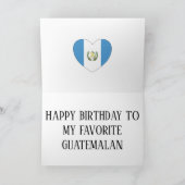 Guatemala-Flagge Patriotic Geburtstag Karte (Innenseite)