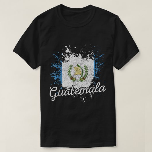 Guatemala Flagge Pride Chapin Chapina Vin T-Shirt (Design vorne)