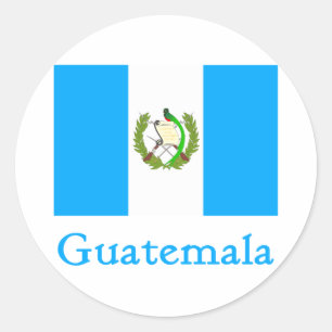 Guatemala-Flagge Runder Aufkleber