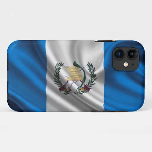 Guatemala-Flaggen-Gewebe Case-Mate iPhone Hülle (Rückseite (Horizontal))