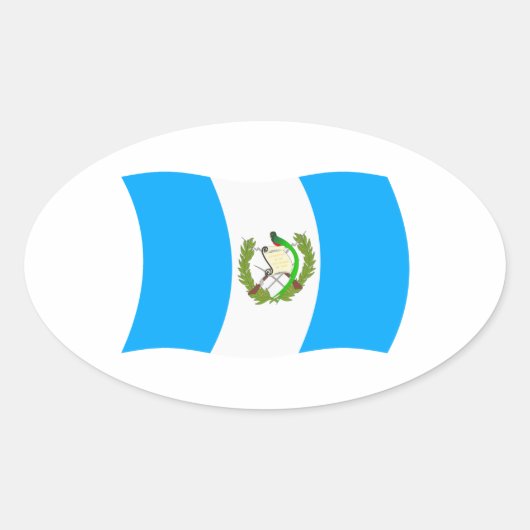 Guatemala-Flaggenaufkleber Ovaler Aufkleber (Vorderseite)