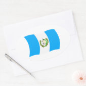 Guatemala-Flaggenaufkleber Ovaler Aufkleber (Umschlag)