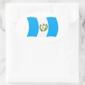 Guatemala-Flaggenaufkleber Ovaler Aufkleber (Tasche)