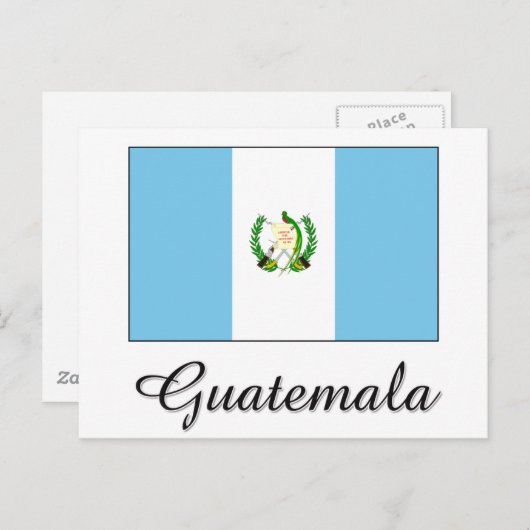 Guatemala-Flaggendesign Postkarte (Vorne/Hinten)
