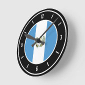Guatemala-Flaggenelegante Runde Wanduhr (Winkel)