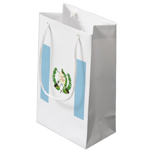 Guatemala-Flaggenemblem Kleine Geschenktüte (Rückseite Schrägansicht)