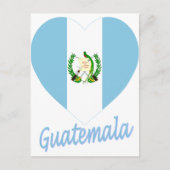 Guatemala-Flaggenherz Postkarte (Vorderseite)