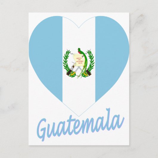 Guatemala-Flaggenherz Postkarte (Vorderseite)