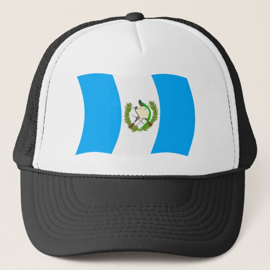 Guatemala-Flaggenhut Truckerkappe (Vorderseite)