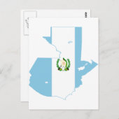 Guatemala Flaggenkarte GT Postkarte (Vorne/Hinten)