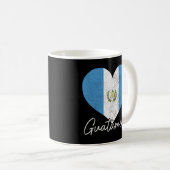 Guatemala Flaggenstaat Pride Heart Chapina Kaffeetasse (VorderseiteRechts)
