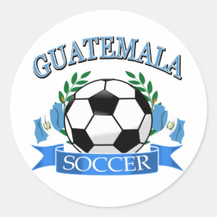 Guatemala-Fußballentwürfe Runder Aufkleber