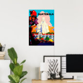 Guatemala, gebürtige Frau mit Töpferwaren, Pyramid Poster (Heimbüro)