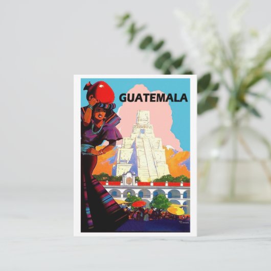 Guatemala, gebürtige Frau mit Töpferwaren, Pyramid Postkarte (Stehend Vorderseite)
