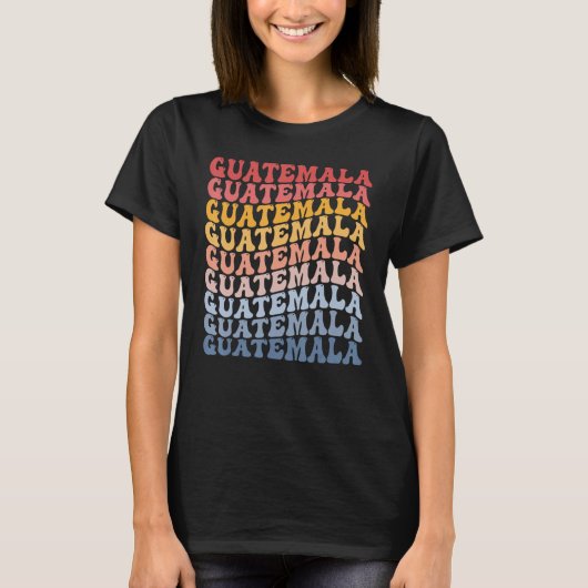 Guatemala Groovy Retro T-Shirt (Vorderseite)