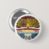 Guatemala Guatemala Spanien Tree Roots Flag Button (Vorne & Hinten)