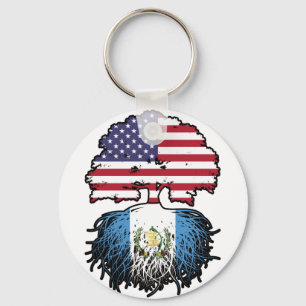 Guatemala Guatemala USA Tree Roots Flag Schlüsselanhänger