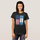 Guatemala Guatemalan American Flags Proud USA T-Shirt (Vorne ganz)