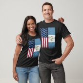 Guatemala Guatemalan American Flags Proud USA T-Shirt (Unisex)