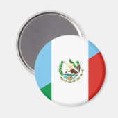 Guatemala-Halbfahne Magnet (Vorderseite/Rückseite)