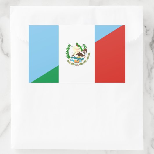 Guatemala-Halbfahne Rechteckiger Aufkleber (Tasche)
