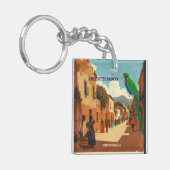 GUATEMALA, HUEHUETENANGO Retro poster Schlüsselanhänger (Vorderseite links)