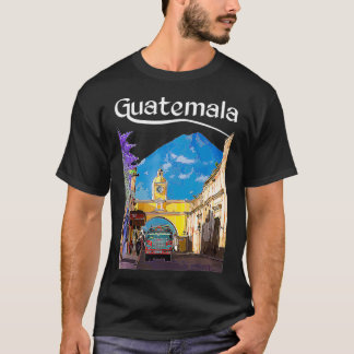 Guatemala Hühnerbus Antigua Chapin Quetzal Guate T-Shirt