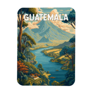 Guatemala-Illustration Reise Kunst Vintage Magnet