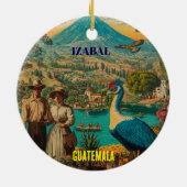 GUATEMALA, IZABAL Retro poster Keramik Ornament (Hinten)