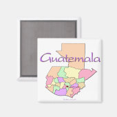Guatemala-Karte Magnet (Vorderseite/Rückseite)