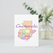 Guatemala-Karte Postkarte (Stehend Vorderseite)